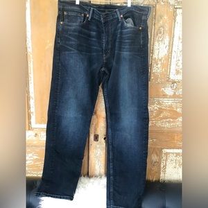 Levi's Jeans Men's 505 38x34 Regular Straight Blue Cotton Elastane